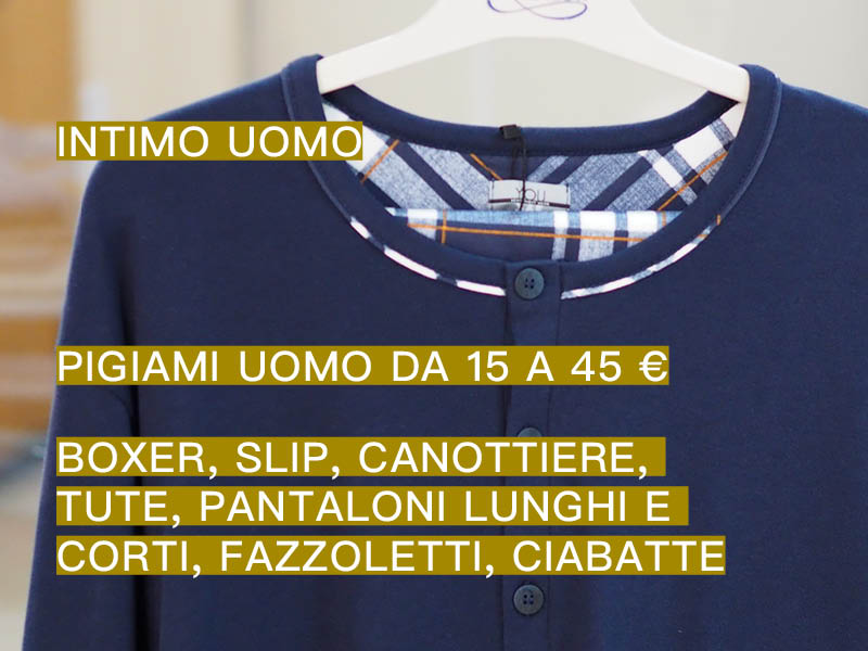 INTIMO PER UOMO, PIAGIAMI, BOXER, SLIP, CANOTTIERE, CALZE, TUTE, PANTALONI LUNGHI E CORTI, FAZZOLETTI, CIABATTE